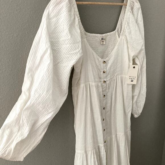 Billabong NEW Starry Skies Maxi Dress - White - Medium - Picture 5 of 10